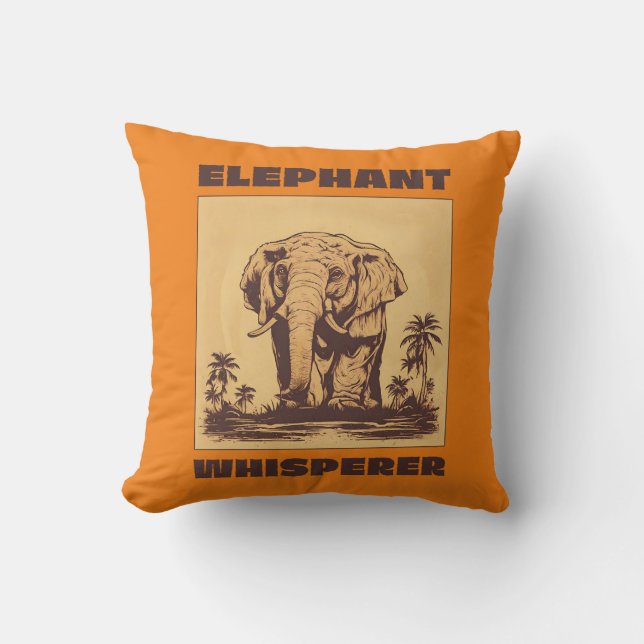 Coussin Whisperer éléphant (Recto)