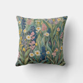Coussin Whispers de prairie : Pastel Fleurs sauvages (Verso)