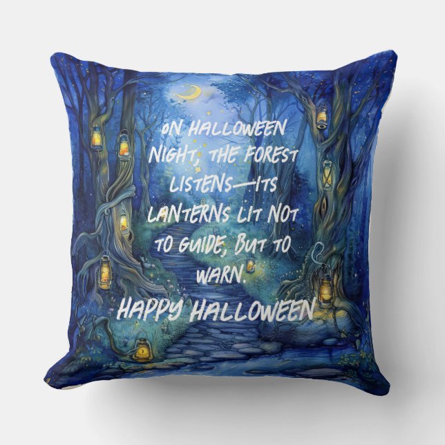 Coussin Whispers in the Hollow - The Lantern Path (Recto)