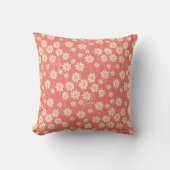 Coussin White Daisy Floral Pattern Custom Name  (Recto)