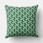 Coussin White Dollar $igns Repeat  Rich Green Decorative (Verso)