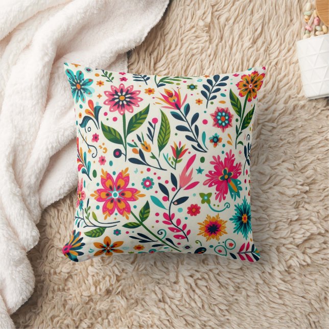 Coussin White mexican flowers (Couverture)