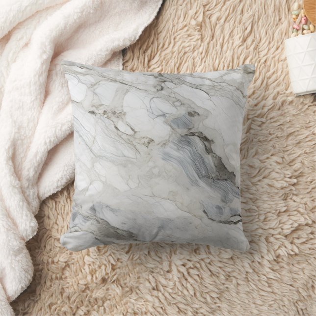 Coussin White Stone Textures Série de conception 4 (Couverture)