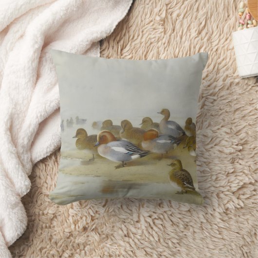 Coussin Wigeon et Turquoise au bord de l'eau, Art (Couverture)