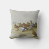 Coussin Wigeon et Turquoise au bord de l'eau, Art (Recto)