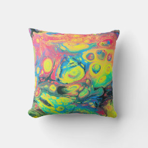 Coussin Wild Acrylic Fluide Art Abstract