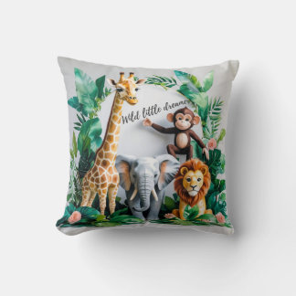 Coussin Wild Jungle Animals Pillow – Wild Little Dreamer