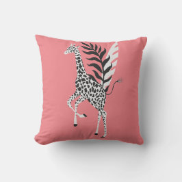 Coussin wildlife friendship - pink Giraffe cushion Kussen