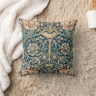 Coussin William Morris Antique Floral de Chèvrefeuille