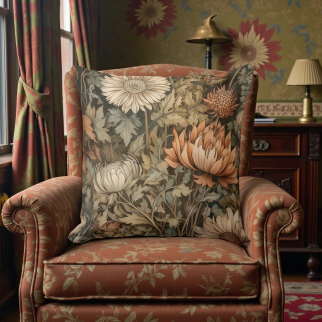 Coussin William Morris Autumn Floral (Créateur téléchargé)