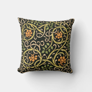 Coussin William Morris Black Floral Art