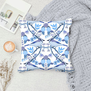 Coussin William Morris Bluejay Inspiré Botanique Peri
