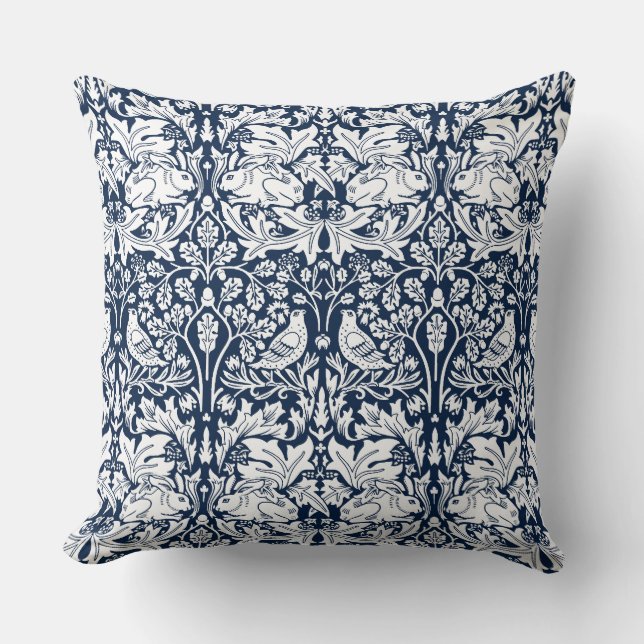 Coussin William Morris Brer Motif de lapin (Recto)