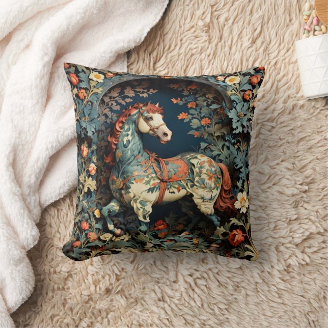Coussin William Morris Cheval blanc Jeu d'oreiller (Couverture)