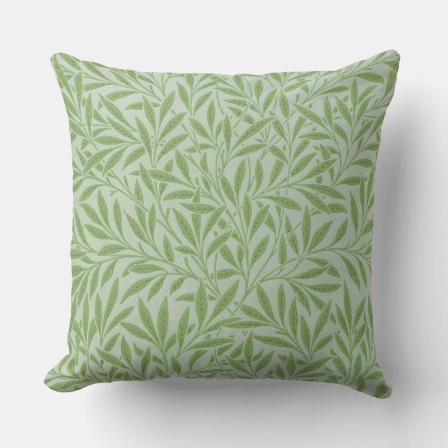 Coussin William Morris Fleur Willow Classic Green (Recto)