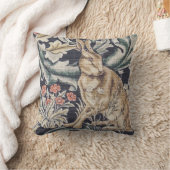 Coussin William Morris Forêt Vintage Lapin Floral (Couverture)