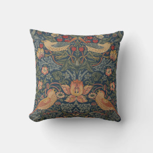 Coussin William Morris Fraise Voleurs Oiseaux