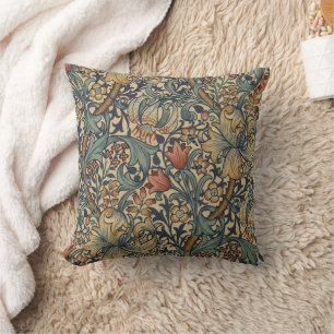 Coussin William Morris Golden Lily Vintage Préraphaélite