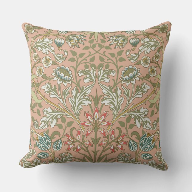 Coussin William Morris Hyacinth Flower Rose Art (Recto)