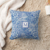 Coussin William Morris Marigold Bleu Monogramme (Couverture)