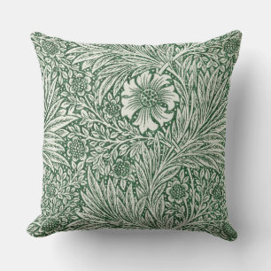 Coussin william morris marigold vert floral fleur