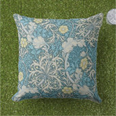 Coussin William Morris, motif Art nouveau, algues, bleu, f (Herbe)