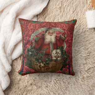 Coussin William * Morris Santa Claus Cranberry Burgundy