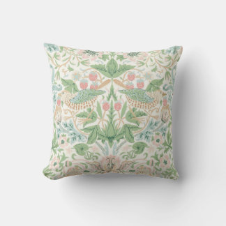 Coussin William Morris Strawberry Thief Cochineal Willow 