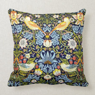 Coussin William Morris : Strawberry Thief Design vintage