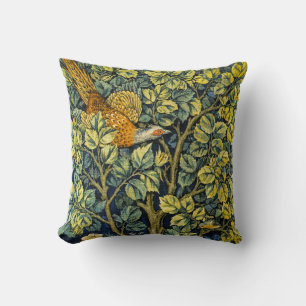 Coussin William Morris Vintage Faisan Écureuil Fleur