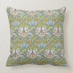 Coussin William Morris Vintage Myrte vert rose  