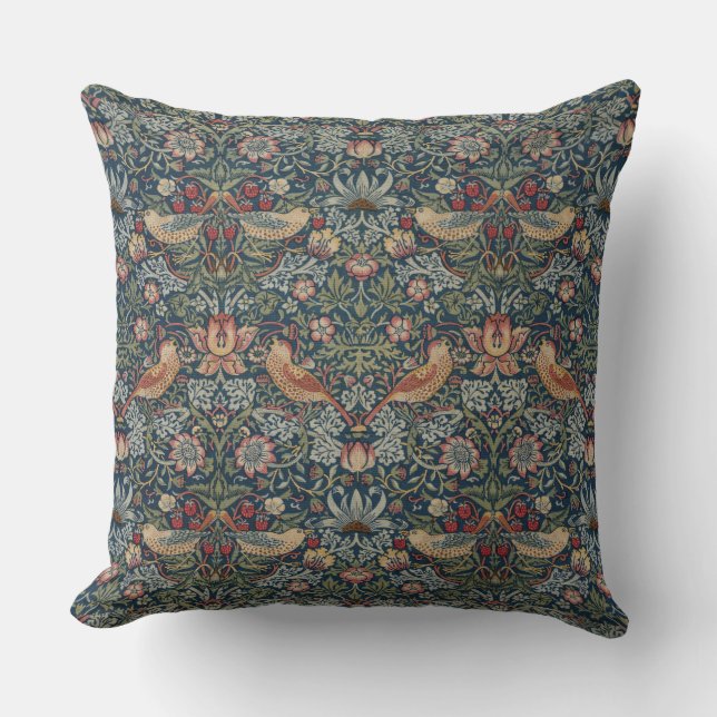 Coussin William Morris : Voleur de fraises Jetant l'oreill (Recto)