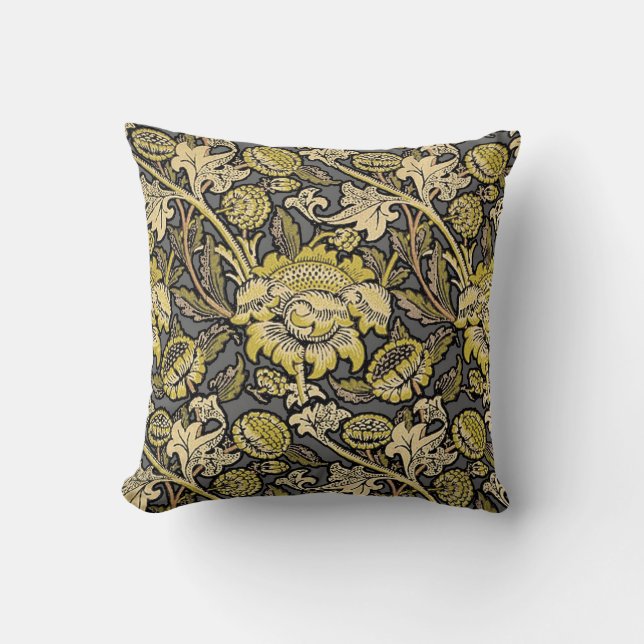 Coussin William Morris Wey Fond d'écran Floral (Recto)