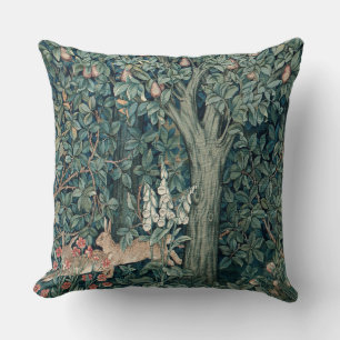 Coussin William Morris Woodland Tapestry Rabbits