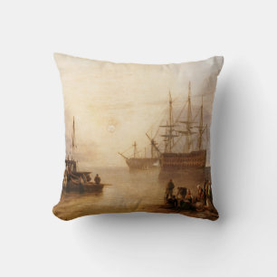 Coussin William Turner - Le soleil couchant à travers la v