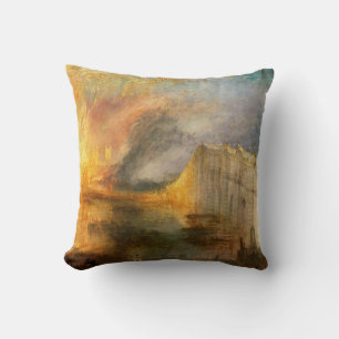 Coussin William Turner - L'incendie du Parlement