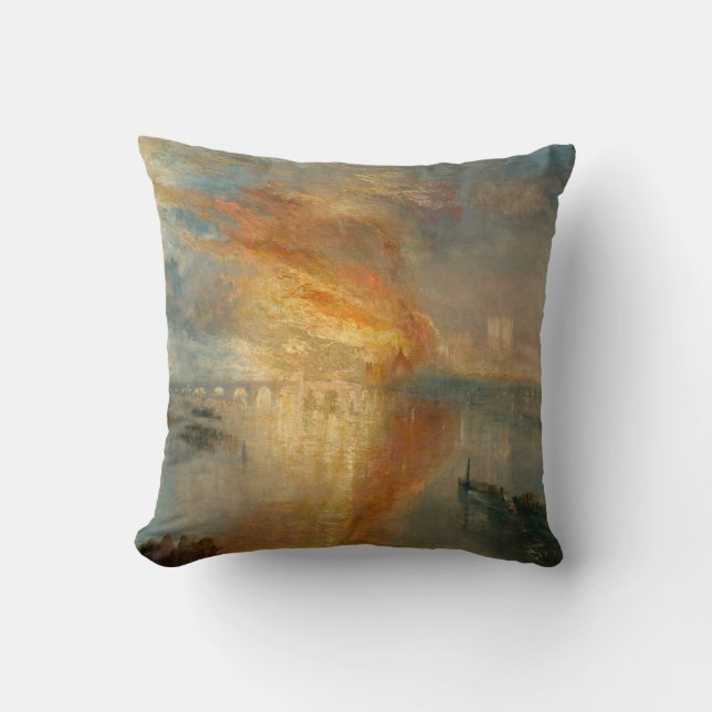 Coussin William Turner - L'incendie du Parlement (Recto)