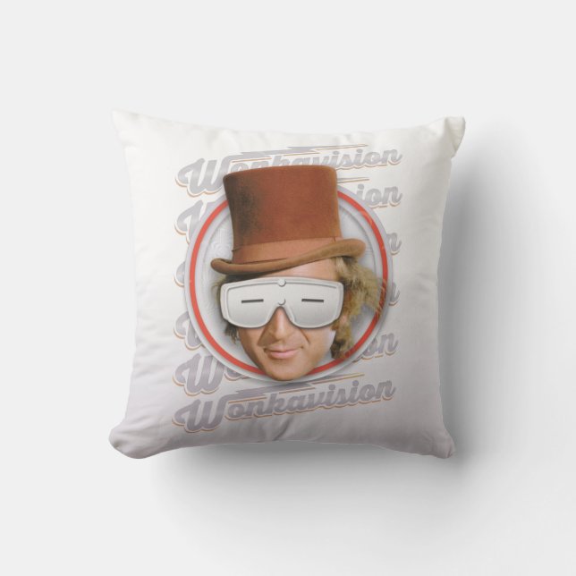 Coussin Willy Wonka dans les lunettes de Wonkavision (Recto)