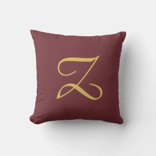 Coussin Wine Gold Monogramme professionnel tendance modern