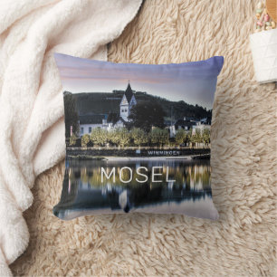 Coussin Winningen Moselle Sunset Panorama Germany Vintage