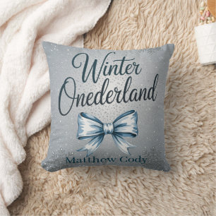 Coussin Winter Onderland Boys 1er. Cadeau de fête d'annive