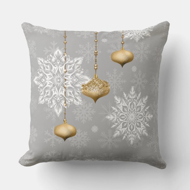 Coussin Winter Sparkle Ornament Decorative Pillow (Recto)
