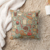 Coussin Winter Treats & Drinks Pattern | Cozy Café Holiday (Couverture)