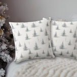 Coussin Winter Wonderland Christmas Tree Motif<br><div class="desc">Hiver Merveilles Arbre de Noël Motif Jetez l'oreiller Illustration originale de Magdaline A. M. Oming</div>