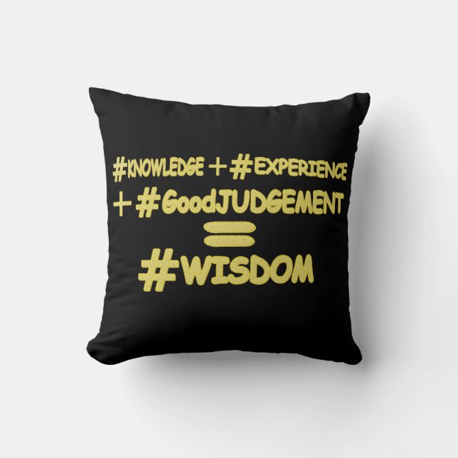 Coussin "WISDOM EQUATION" Mignonne Expression Design. Comm (Recto)