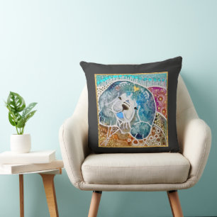 Coussin WOBBLE-ROCK Chow chien aquarelle batik crate