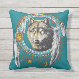 Coussin Wolf Dreamcatcher