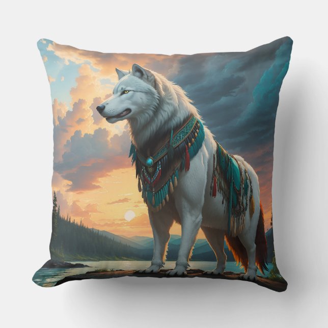 Coussin Wolf Guardian (Recto)