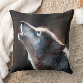 Coussin Wolf Howling Loup solitaire (Couverture)