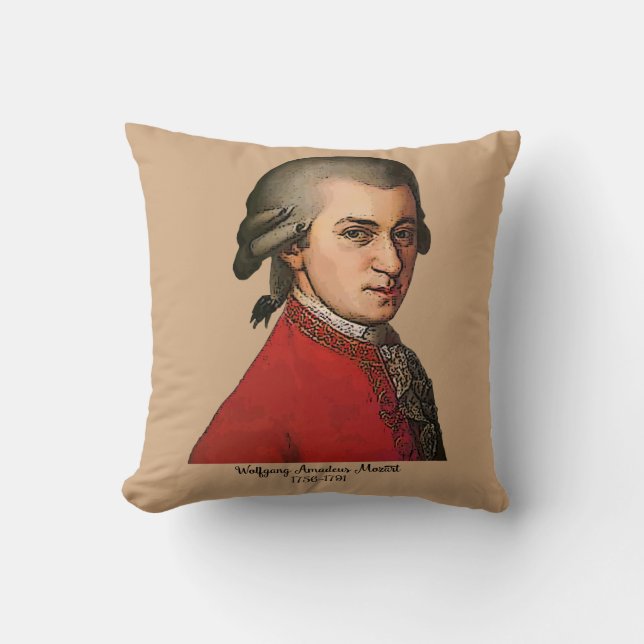Coussin Wolfgang Amadeus Mozart (Recto)